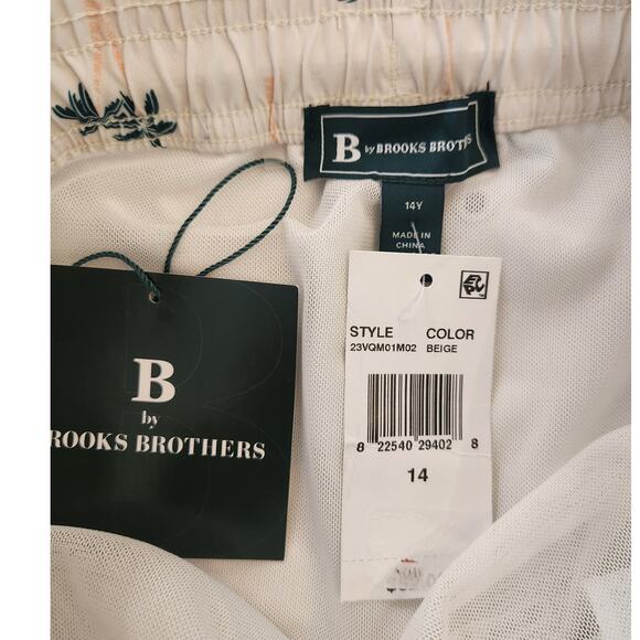 NWT Brook Brothers Boys Board Shorts Swim Trunks Palm Tree Vacation 14 - Picture 8 of 9